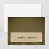 Schrijfbare Place Card Herfst Bloemen Herfst Bruin Briefkaart (Voorkant / Achterkant)