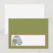 Schrijfbare Place Card Laguna Beach Turtle Frog Po Briefkaart (Voorkant / Achterkant)