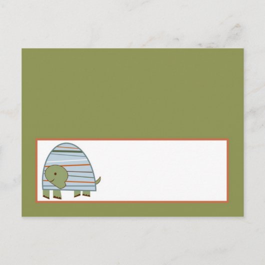 Schrijfbare Place Card Laguna Beach Turtle Frog Po Briefkaart (Voorkant)