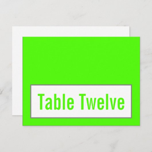 Schrijfbare Place Card Moderne Grijze Damast Kant  Briefkaart (Voorkant / Achterkant)