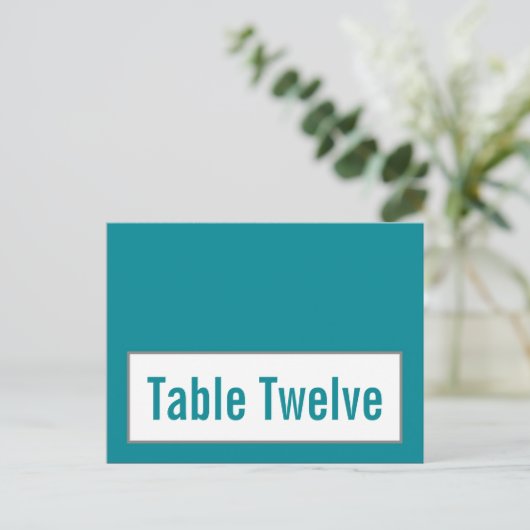 Schrijfbare Place Card Moderne Grijze Damast Kant Briefkaart (Staand voorkant)