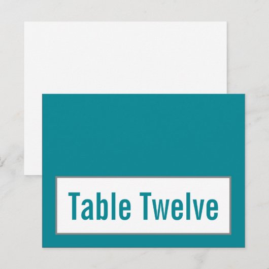 Schrijfbare Place Card Moderne Grijze Damast Kant Briefkaart (Voorkant / Achterkant)