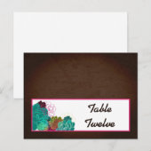 Schrijfbare Place Card Neon Spring Bloemen Bloemen Briefkaart (Voorkant / Achterkant)