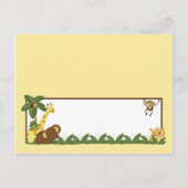 Schrijfbare Place Card Oerwoud Baby's Briefkaart (Voorkant)