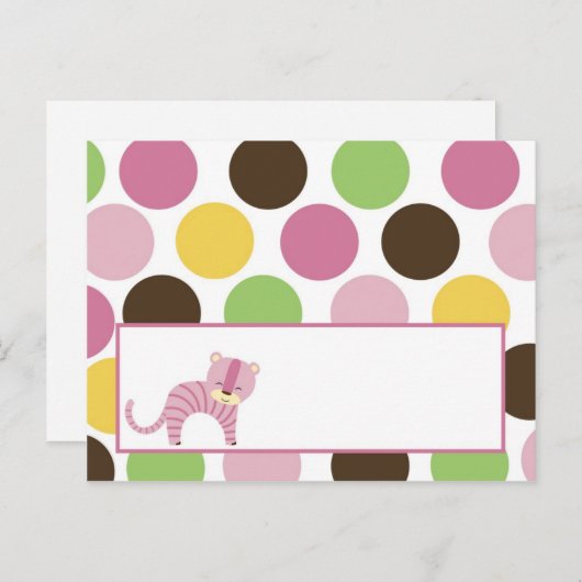 Schrijfbare Place Card Oerwoud Queen Tiger Safari  Briefkaart (Voorkant / Achterkant)