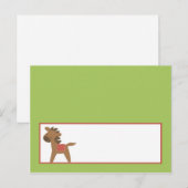 Schrijfbare Place Card Red Barn Boerderij Horse Briefkaart (Voorkant / Achterkant)