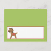 Schrijfbare Place Card Red Barn Boerderij Horse Briefkaart (Voorkant)