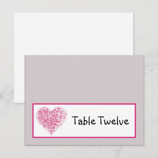 Schrijfbare Place Card Roze Bloemblaadjes Bloem Ro Briefkaart (Voorkant / Achterkant)