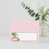 Schrijfbare Place Card Safari Roze Oerwoud Alligat Briefkaart (Staand voorkant)