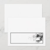 Schrijfbare Place Card Sweet 16 Silver White Party Briefkaart (Voorkant / Achterkant)