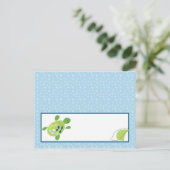 Schrijfbare Place Card Turtle Reef Ocean Zee Turtl Briefkaart (Staand voorkant)