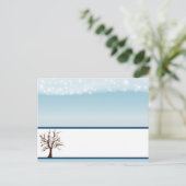 Schrijfbare Place Card Twinkling Sneeuw / kale boo Briefkaart (Staand voorkant)