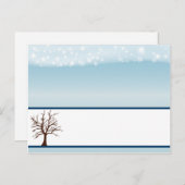 Schrijfbare Place Card Twinkling Sneeuw / kale boo Briefkaart (Voorkant / Achterkant)