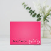 Schrijfbare Place Card Whimsical Hot Pink Double B Briefkaart (Staand voorkant)