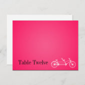 Schrijfbare Place Card Whimsical Hot Pink Double B Briefkaart (Voorkant / Achterkant)
