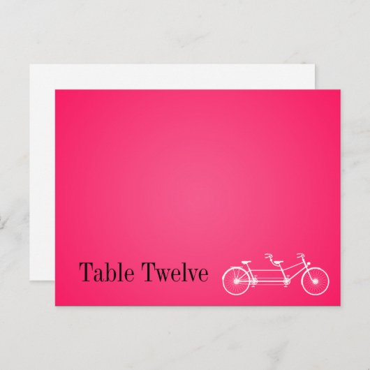 Schrijfbare Place Card Whimsical Hot Pink Double B Briefkaart (Voorkant / Achterkant)
