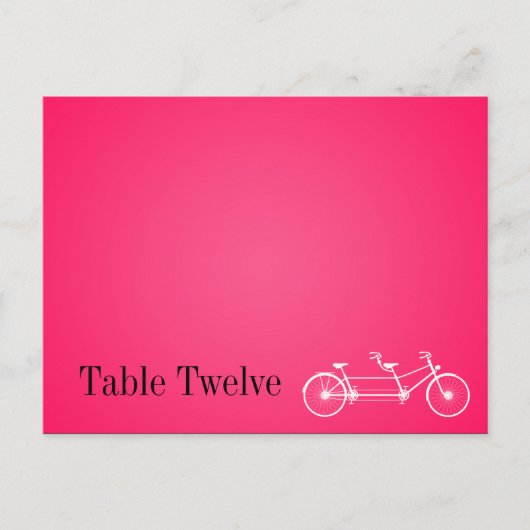 Schrijfbare Place Card Whimsical Hot Pink Double B Briefkaart (Voorkant)