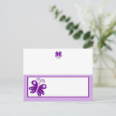 Schrijfbare plattegrond met Paarse lentekaart Briefkaart (Staand voorkant)