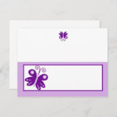 Schrijfbare plattegrond met Paarse lentekaart Briefkaart (Voorkant / Achterkant)