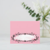 Schrijfbare plattegrond van Girly Butterfly Zebra Briefkaart (Staand voorkant)