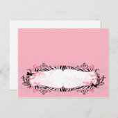 Schrijfbare plattegrond van Girly Butterfly Zebra Briefkaart (Voorkant / Achterkant)