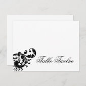 Schrijfbare plattegrond zwart-wit filigree briefkaart (Voorkant / Achterkant)