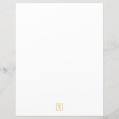 Schrijfblad voor traditionele goudmonogram (Achterkant)