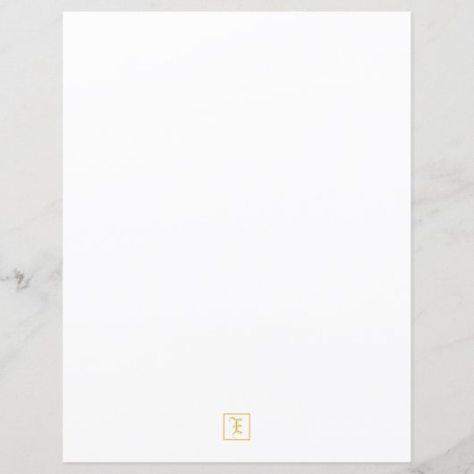 Schrijfblad voor traditionele goudmonogram (Achterkant)
