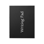 Schrijfblok Zwarte kleur Achtergrond witte tekst O Notitieblok (Linkerzijde)