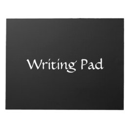 Schrijfblok Zwarte kleur Achtergrond witte tekst O Notitieblok