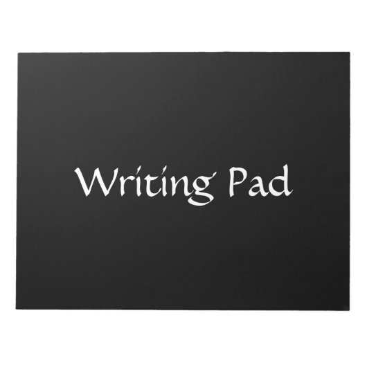 Schrijfblok Zwarte kleur Achtergrond witte tekst O Notitieblok (Voorkant)