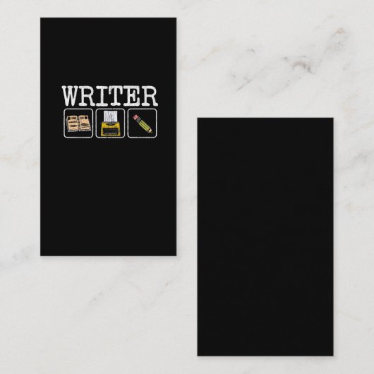 Schrijfboekschrijfmachine potlood Schrijfmachine i Visitekaartje (Voorkant / Achterkant)