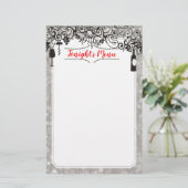 Schrijfbriefpapier, menu voor het testen van leven (Staand voorkant)