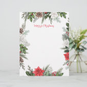 Schrijfbriefpapier voor kerstfeestartikelen briefhoofd (Staand voorkant)