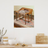 Schrijfbureau, walnoot met arabeske marquetrie poster (Keuken)