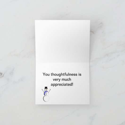 Schrijfdrager "Bedankt"-notities Bedankkaart (Binnen)