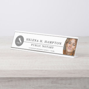 Schrijfelden Symbool + Logo + Foto Bureau Naambordje
