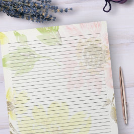 Schrijfformaat 8,5 x 11 inch college grote Floral Notitieblok