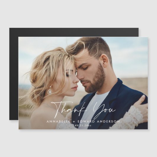 Schrijffotobruiloft bedankt voor de teracotta mode (Voorkant / Achterkant)