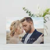 Schrijffotobruiloft bedankt voor moderne, minimale (Staand voorkant)