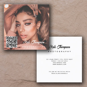 Schrijffotografie QR Code Sociale media Vierkante Visitekaartje