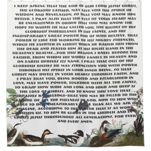 Schrijfgebedden Wilde-life Shower Curtain Douchegordijn (Voorkant)