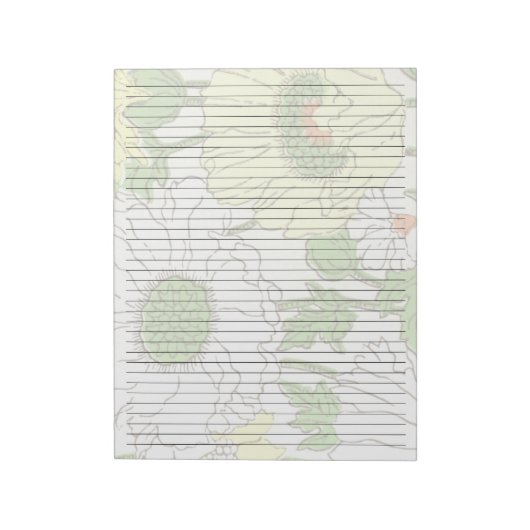 Schrijfgrootte 8,5 x 11-inch college Geleide Gele  Notitieblok (Linkerzijde)