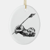 Schrijfhand Keramisch Ornament (Rechts)