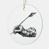 Schrijfhand Keramisch Ornament (Links)