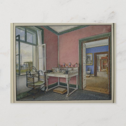 Schrijfkabinet van de kroonprinses briefkaart (Voorkant)