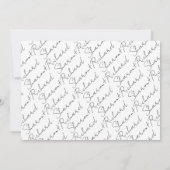 Schrijfkalligrafie bruiloft Dank je fotocollage Bedankkaart (Achterkant)