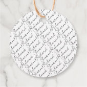 Schrijfkalligrafie Dank je bruiloft Bedankjes Labels (Achterkant)