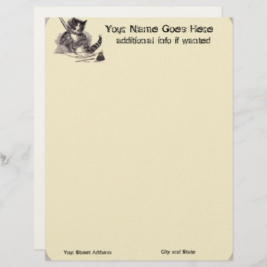 Schrijfkattenbakkerij Briefhoofd (Voorkant / Achterkant)