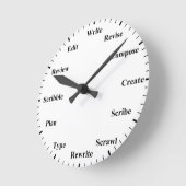 Schrijfklok - Altijd tijd om wandklok te schrijven (Hoek)